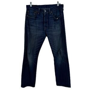 Levi's Men's Jeans 501 Buttonfly Straight 32 x 30 Denim Blue Work Casual Comfort